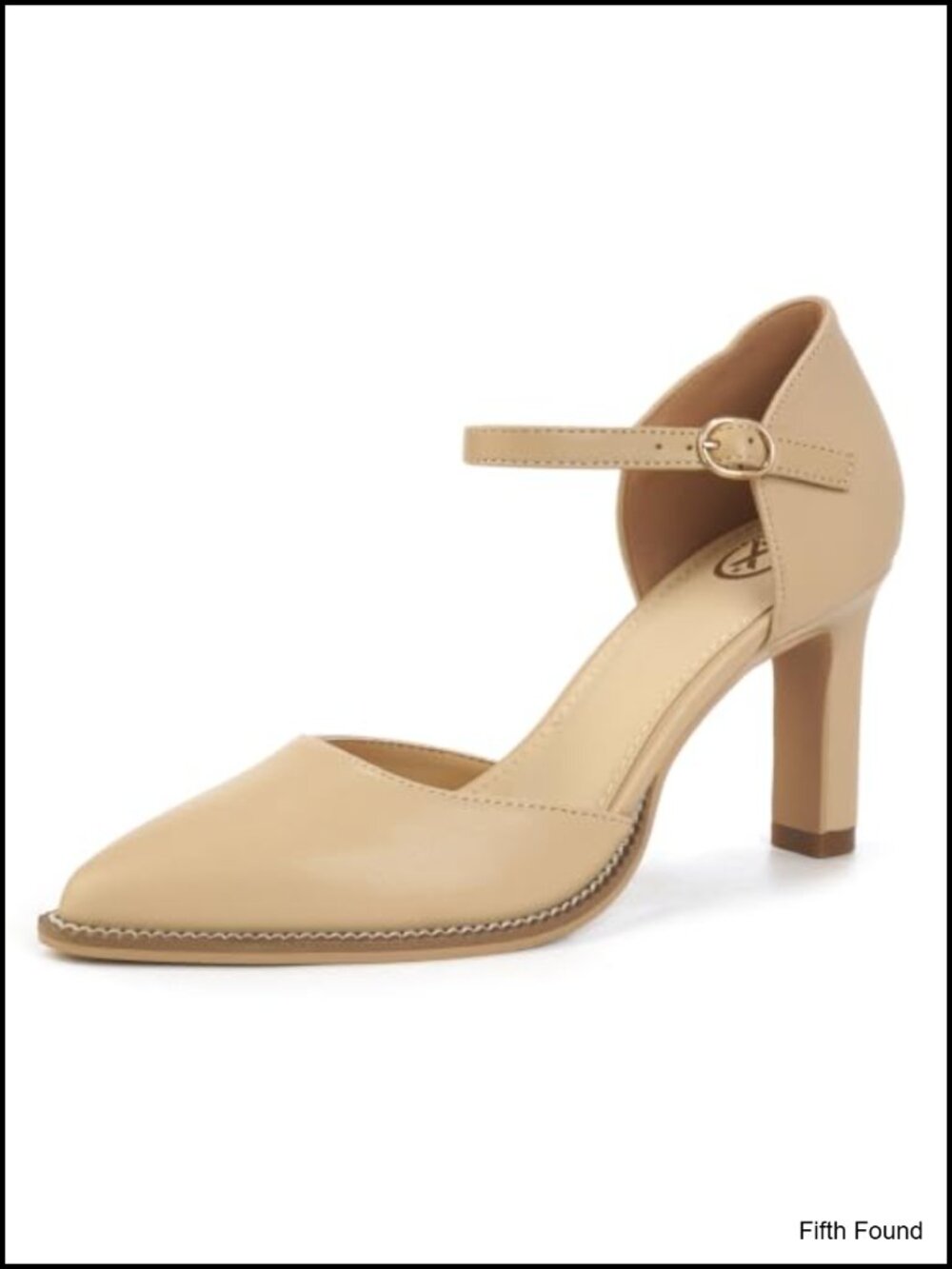 Womens Chunky High Heels Closed Pointed Toe Ankle Strap Pumps Shoes